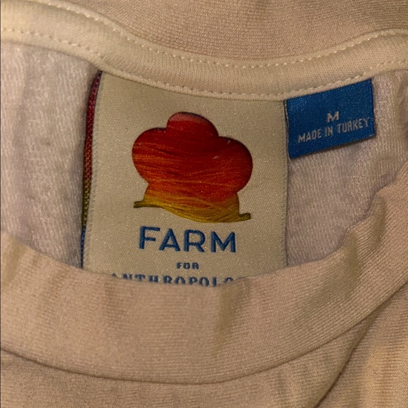 Farm Rio Anthropologie Oversized Baggy Retro Floral Red Pink Cream Sweatshirt M - Picture 12 of 13